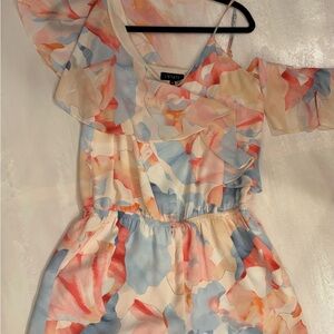 1.STATE Floral Ruffle Dress